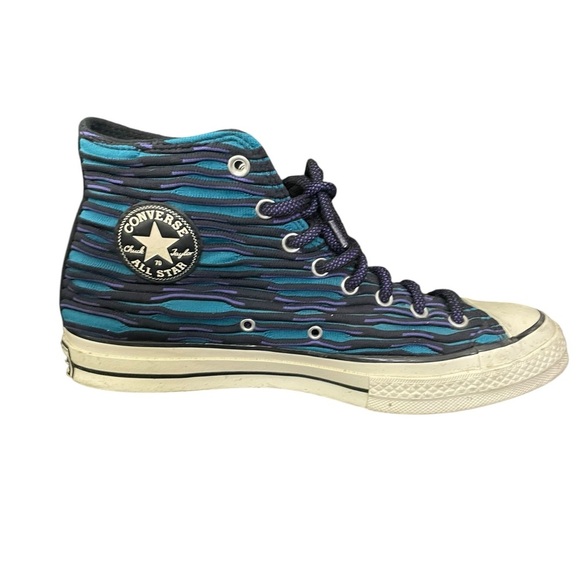 Converse Chuck Taylor Wavy Knit Ocean Depths High Top Sneakers Size 10 Y2K Mens - Picture 4 of 10